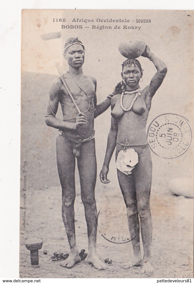 CPA AFRIQUE OCCIDENTALE SOUDAN Région De Koury Types BOBOS Nu Ethnologique Ethnie Eros Nude - Afrique