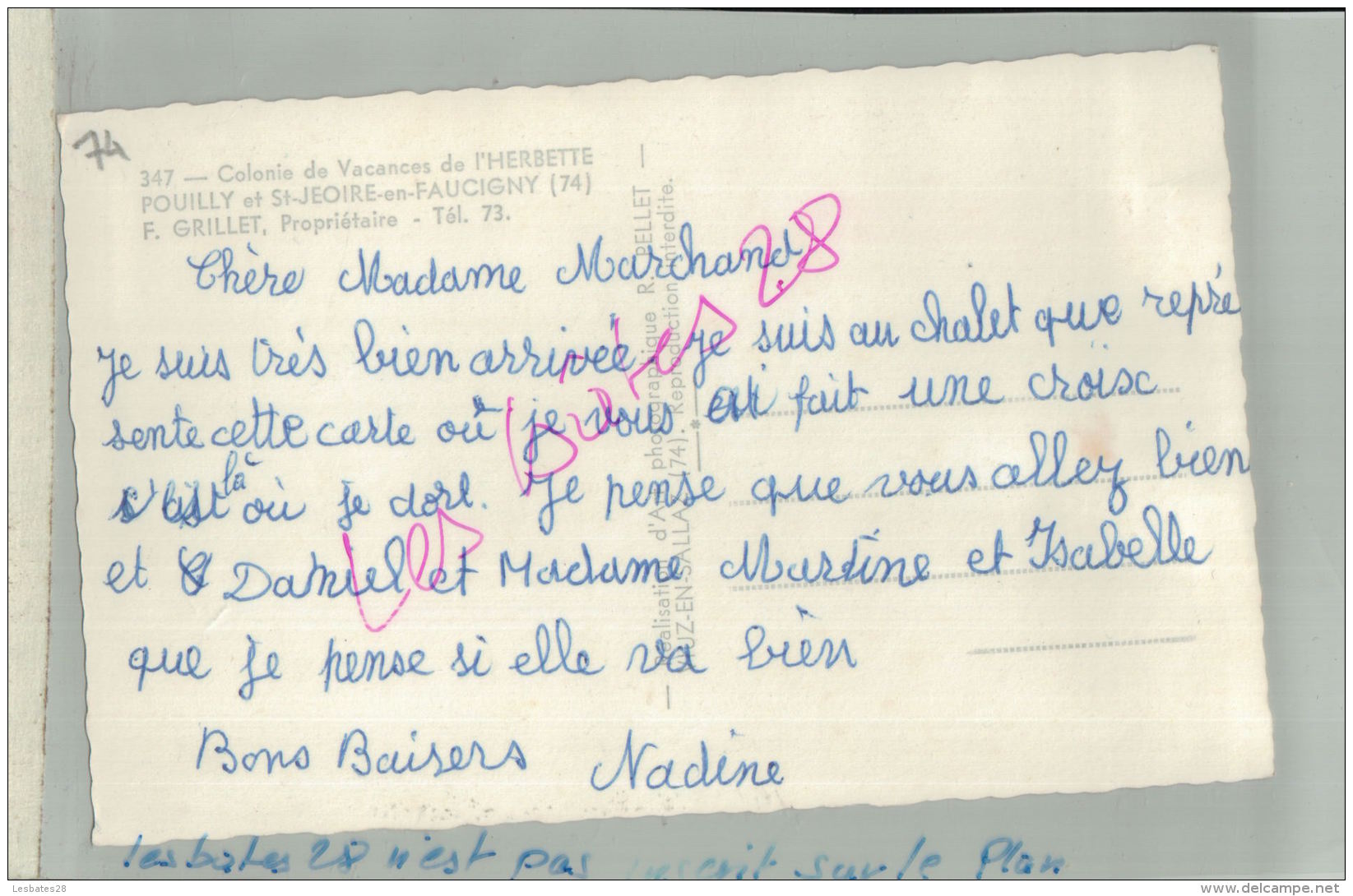 CPA 74    POUILLY ET ST JEOIRE EN FAUCIGNY COLONIE DE VACANCES DE L HERBETTE  FEVR 2018 331 - Faucigny