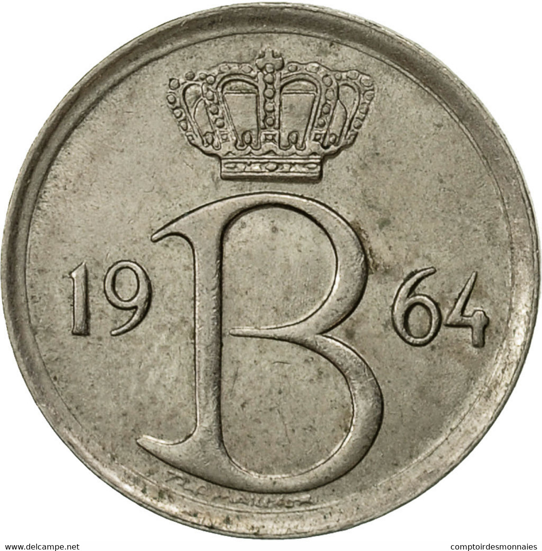 Belgique, 25 Centimes, 1964, Bruxelles, TB+, Copper-nickel, KM:154.1 - 25 Centimes