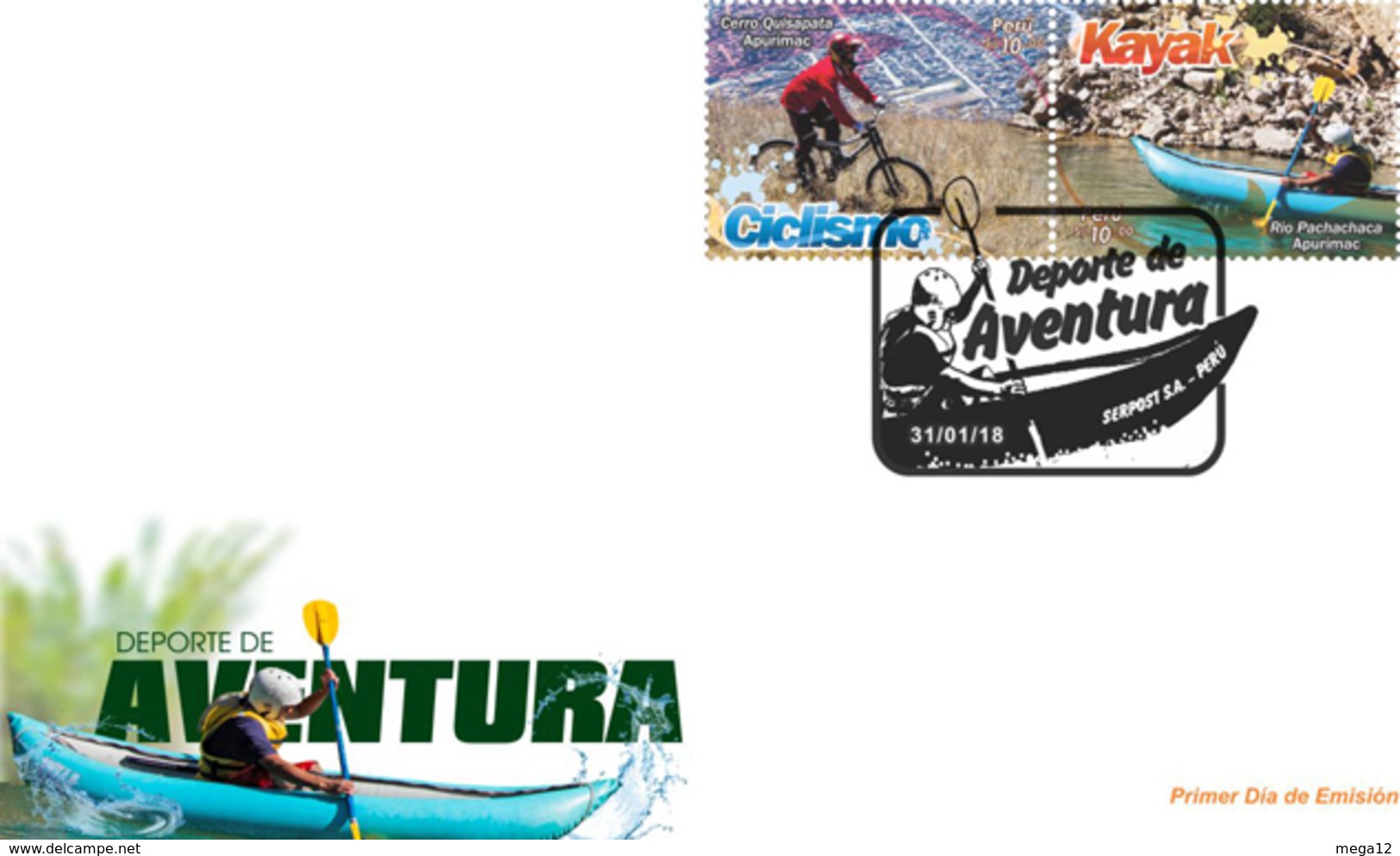 Peru 2018 FDC Adventure Sports Cycling And Kayaking - Canoe