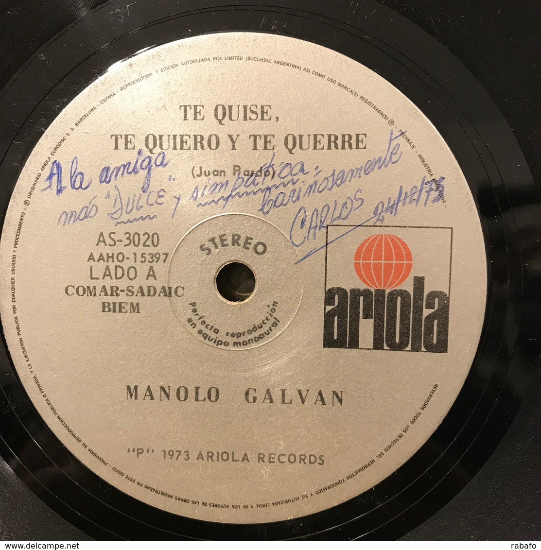 Dos Sencillos Argentinos De Manolo Galván - Autres - Musique Espagnole