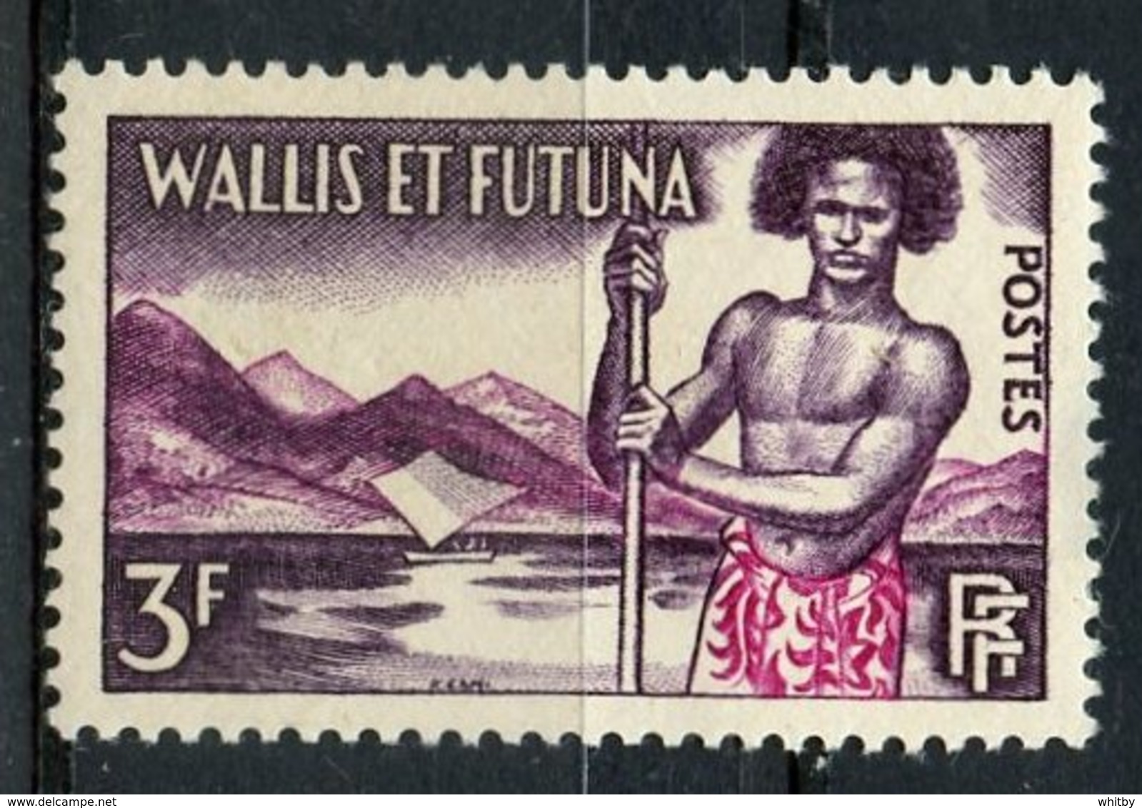 Wallis And Futuna 1957 3f Islandeer Issue #150  MH - Unused Stamps