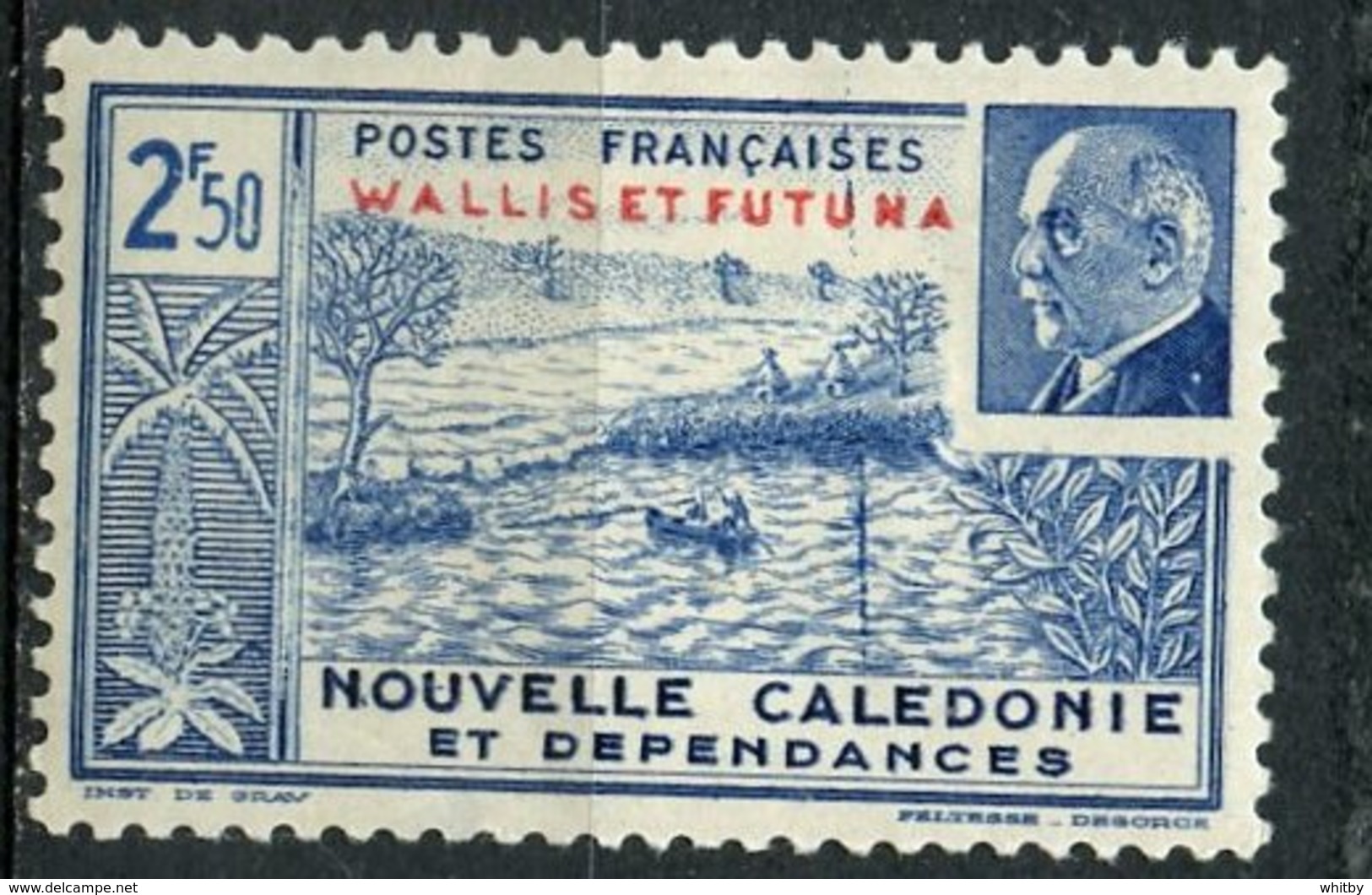 Wallis And Futuna 1941 2.50f Petain Issue #93  MH - Unused Stamps