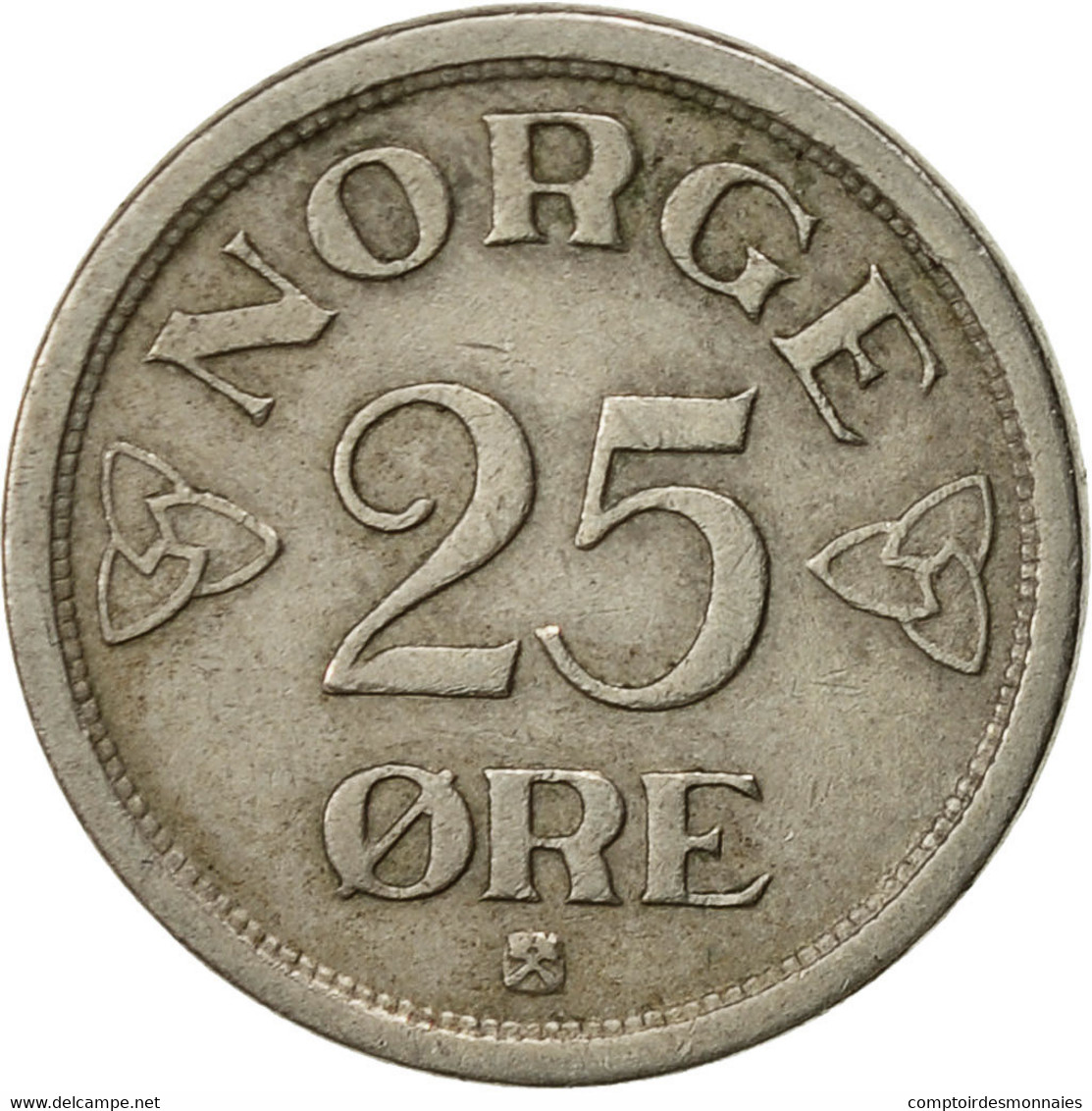 Norvège, Haakon VII, 25 Öre, 1952, TTB, Copper-nickel, KM:401 - Norvège