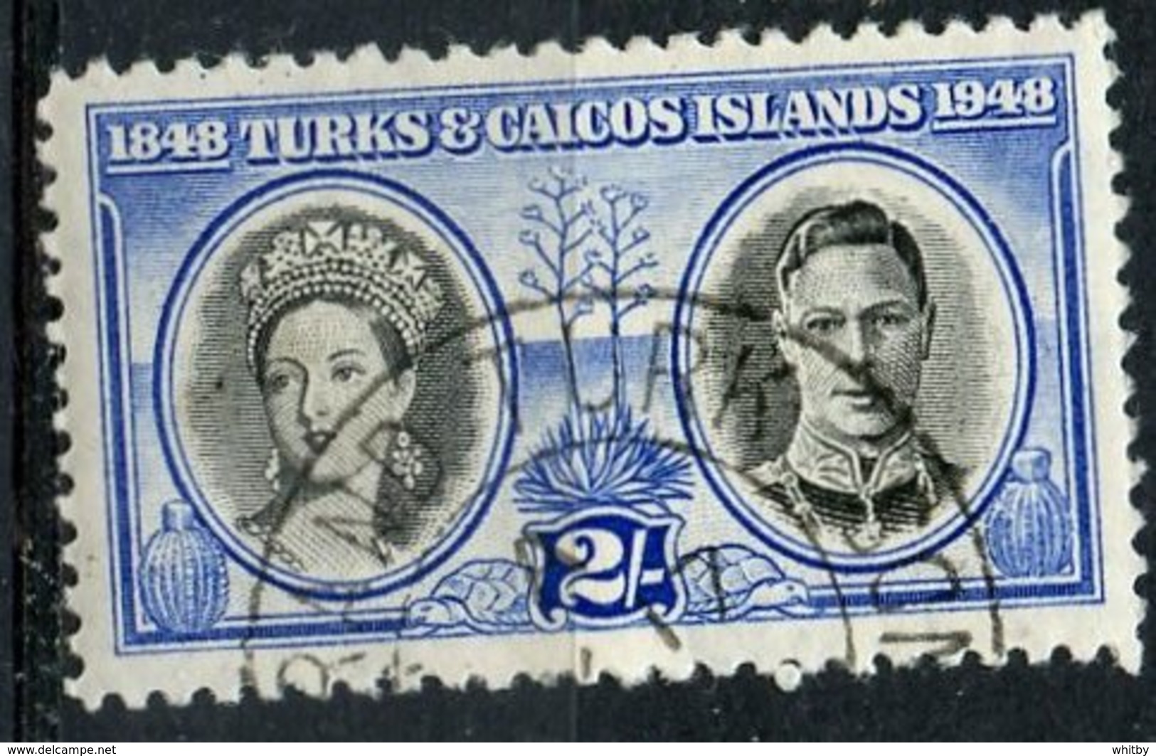 Turks And Caicos Islands 1948  2sh Victoria And George VI Issue #98 - Turks And Caicos