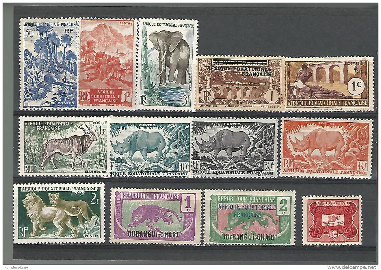 54742 ) Collection France AEF Postage Due Oubangui Chari - Collections