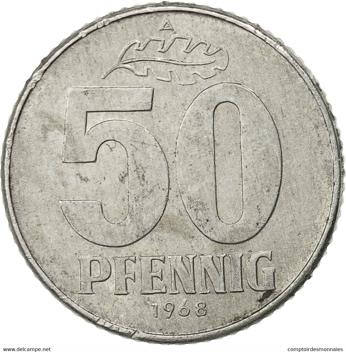 GERMAN-DEMOCRATIC REPUBLIC, 50 Pfennig, 1968, Berlin, TTB, Aluminium, KM:12.2 - 50 Pfennig
