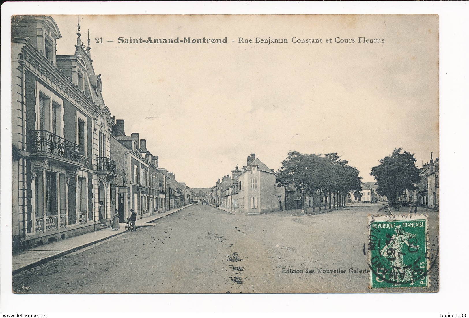 Carte De SAINT AMAND MONTROND Rue Benjamin  Constant Et Cours Fleurus   ( Recto Verso ) - Saint-Amand-Montrond