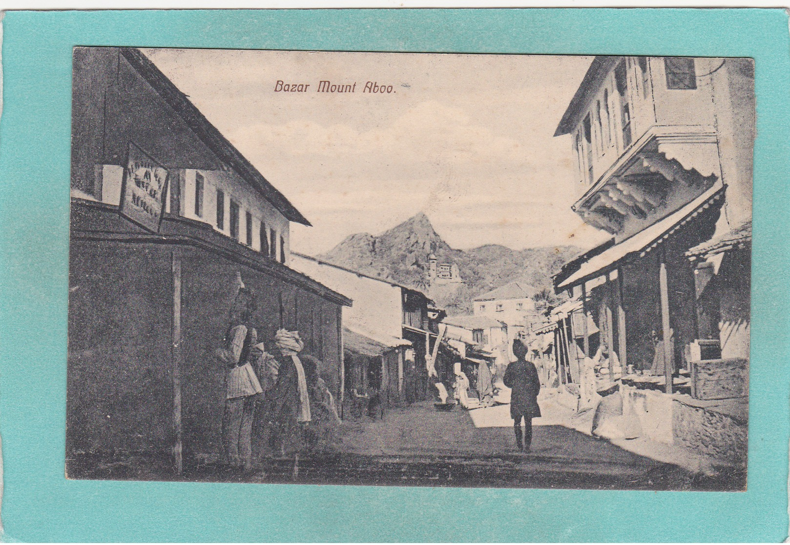 Small Postcard Of Street Scene & Bazar Mount Aboo Abu.India,Q91. - India