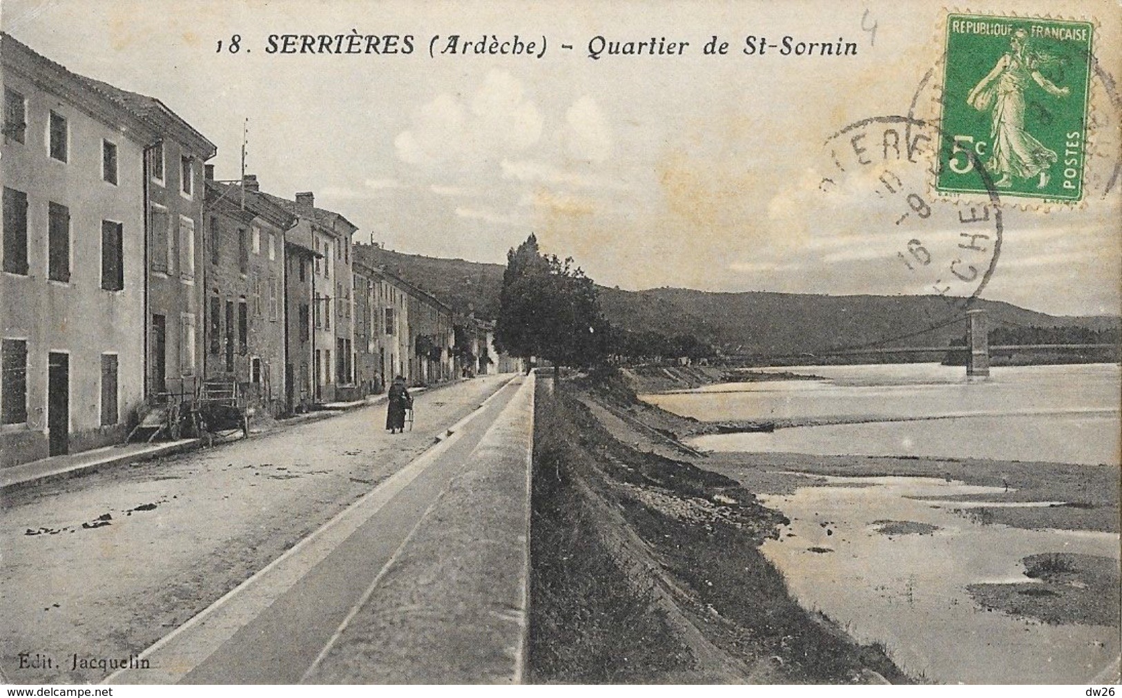 Serrières-sur-Rhône (Ardèche) - Quartier De St Saint Sornin, Pont Suspendu - Edition Jacquelin - Serrières