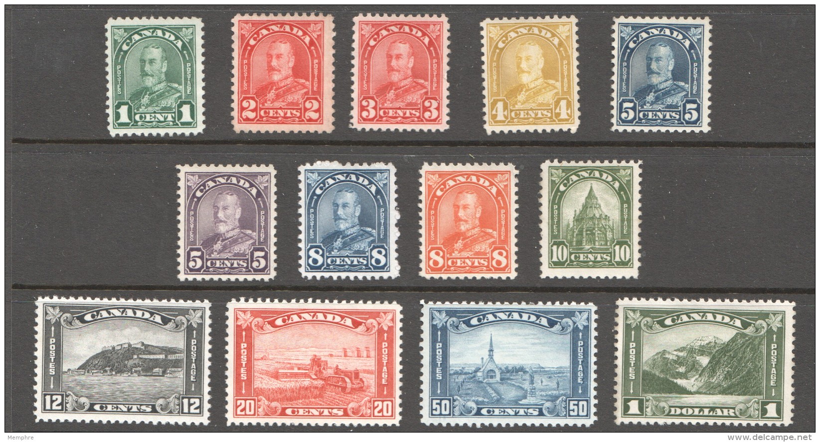 1930  King George V Arch / Leaf Issue  Sc 162-177 All Stamps Are Mint No Gum (*)  At 10% Of CV - Neufs