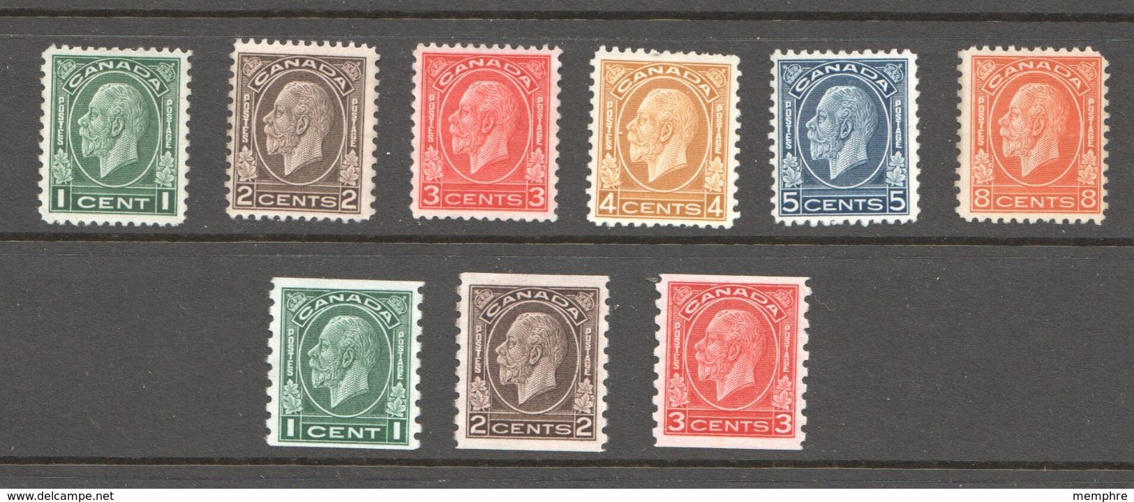 1932  George V Medaillon Issue Sc 195-200, 205-7  All Stamps Are Mint No Gum (*)  At 10% Of CV - Neufs