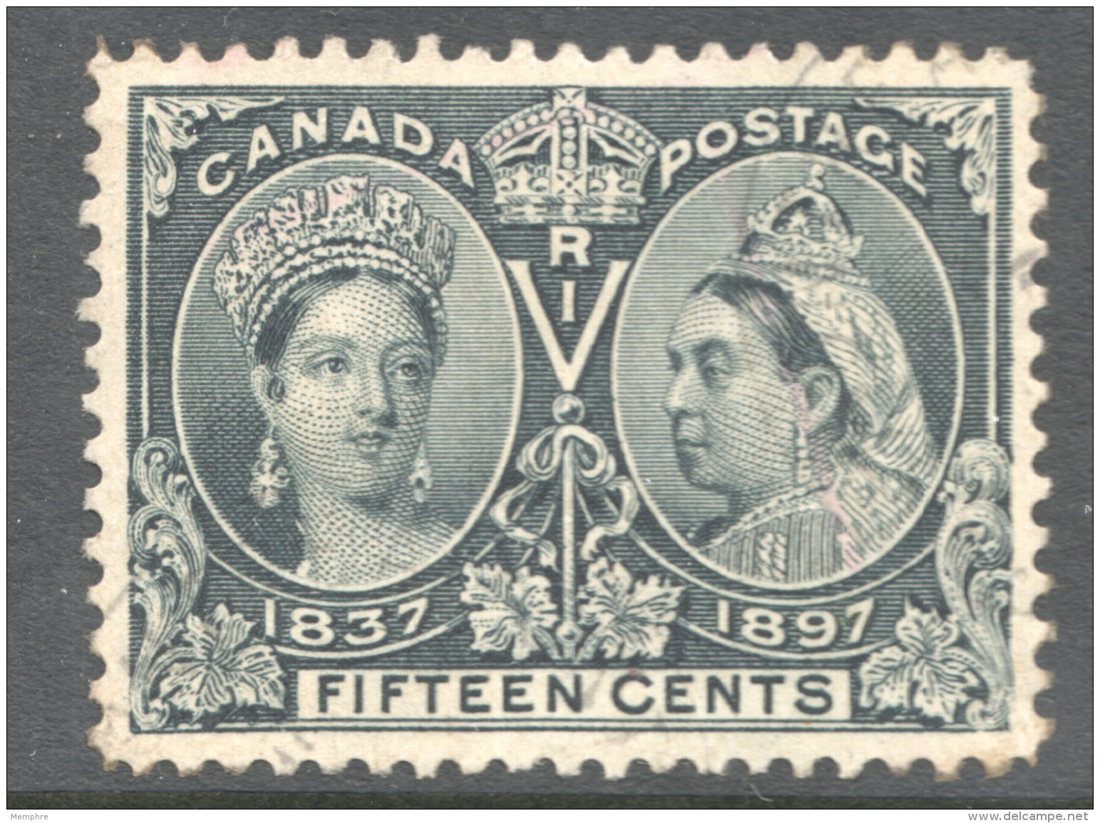 1897   Victoria  Jubilee  15 Cent  Sc 58 Used    Great Centering   Very Light Cancel - Oblitérés