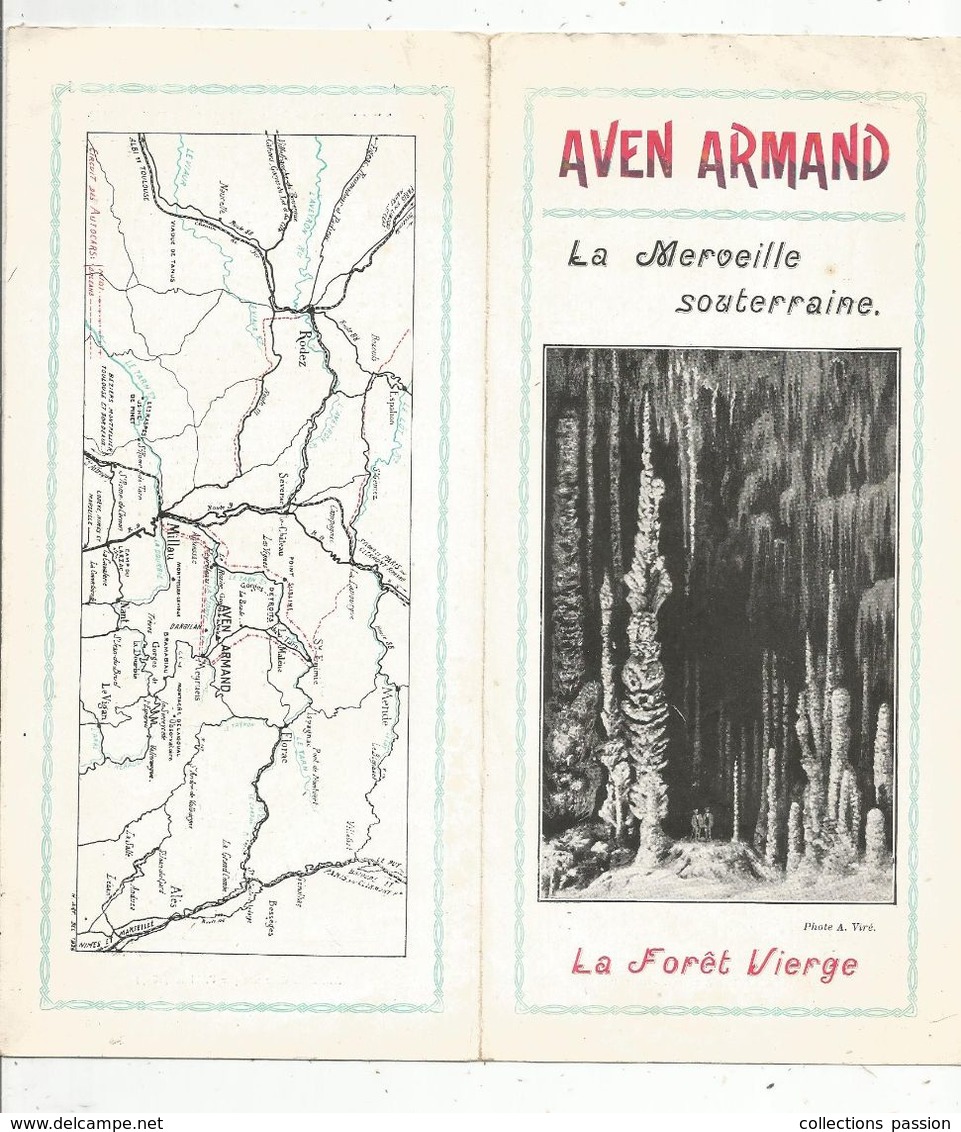 Dépliant Touristique, 6 Pages , AVEN ARMAND , La Merveille Souterraine , La Forêt Vierge  , 2 Scans , Frais Fr :1.55 E - Dépliants Touristiques