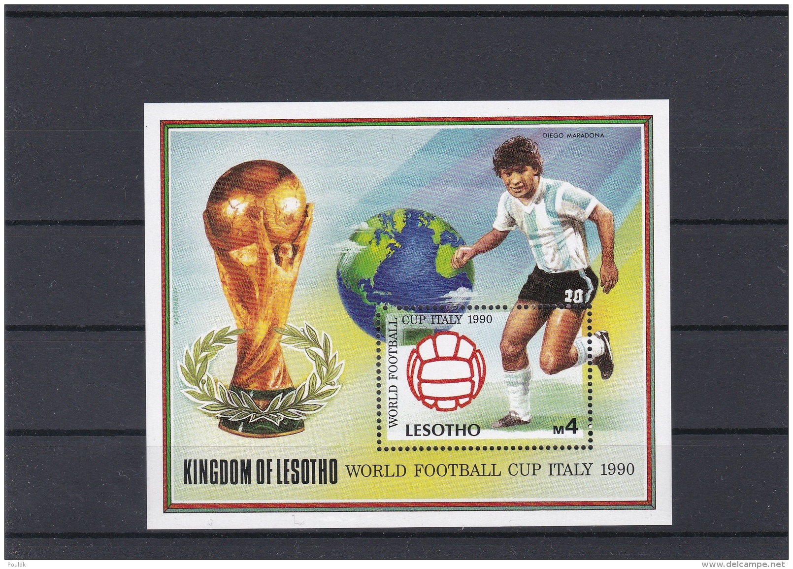 Lesotho 1990 FIFA World Cup Football Italy Souvenir Sheet MNH/** (H29) - 1990 – Italie