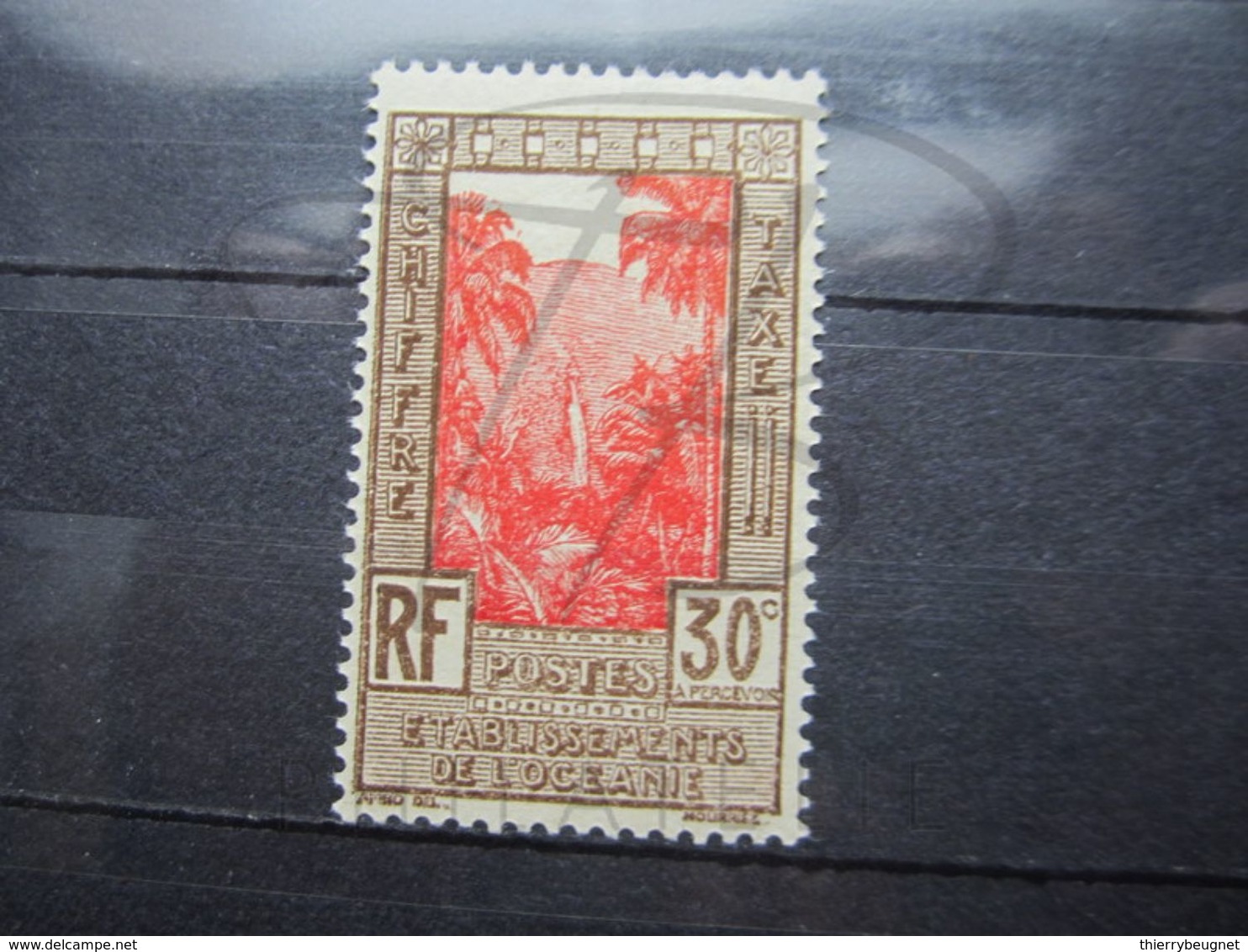 VEND BEAU TIMBRE TAXE DES ETABLISSEMENTS FRANCAIS DANS L'OCEANIE N° 12 , XX !!! - Postage Due