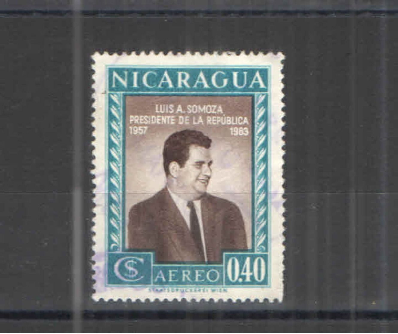 Nicaragua PA 1957 Presidente Somoza  Scott.C390+See Scans  NuoviUsati  In Scott.Album - Nicaragua