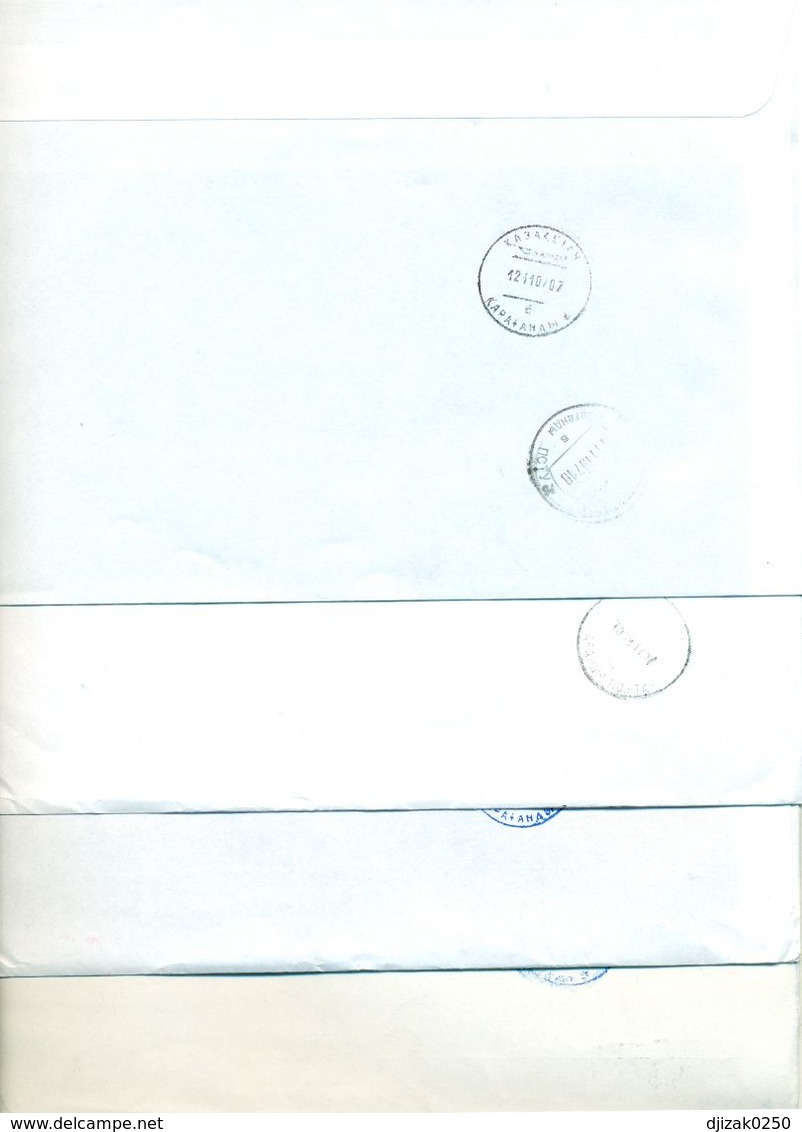 Kazakhstan. Four Envelope Passed The Mail. Two Envelopes Registered. - Kazakhstan