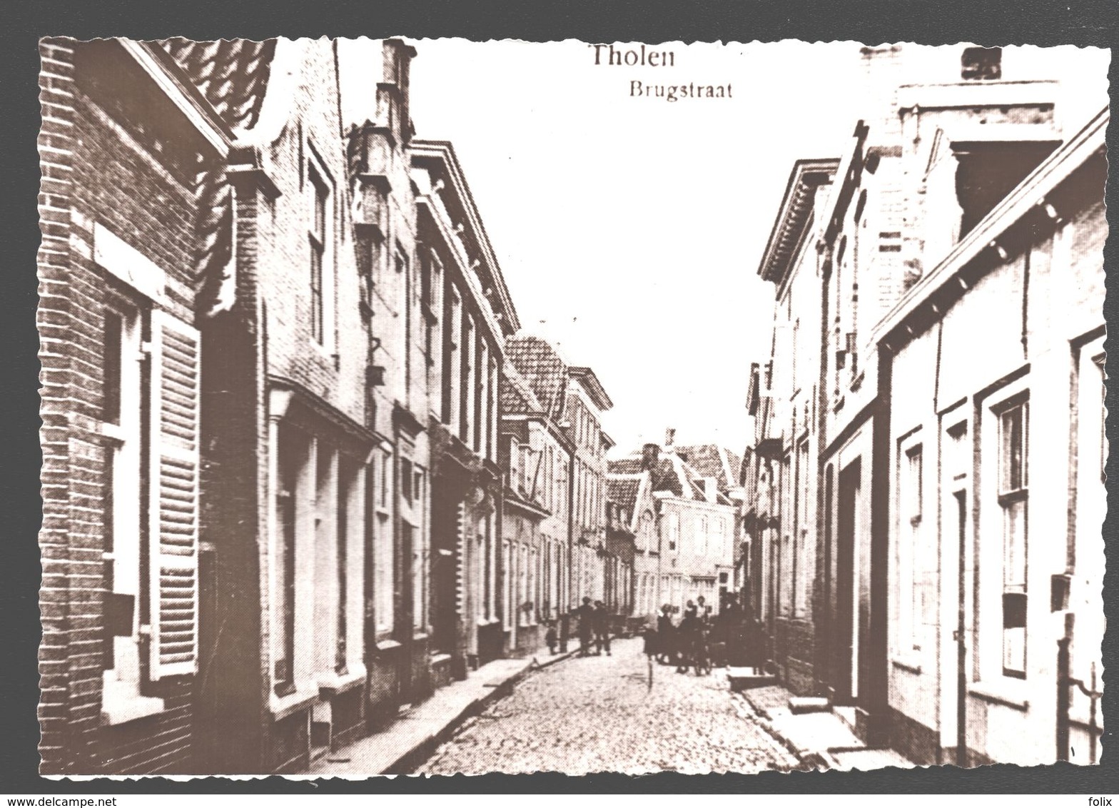 Tholen - Brugstraat - Echte Foto - Reproductie Oude Postkaart - Tholen