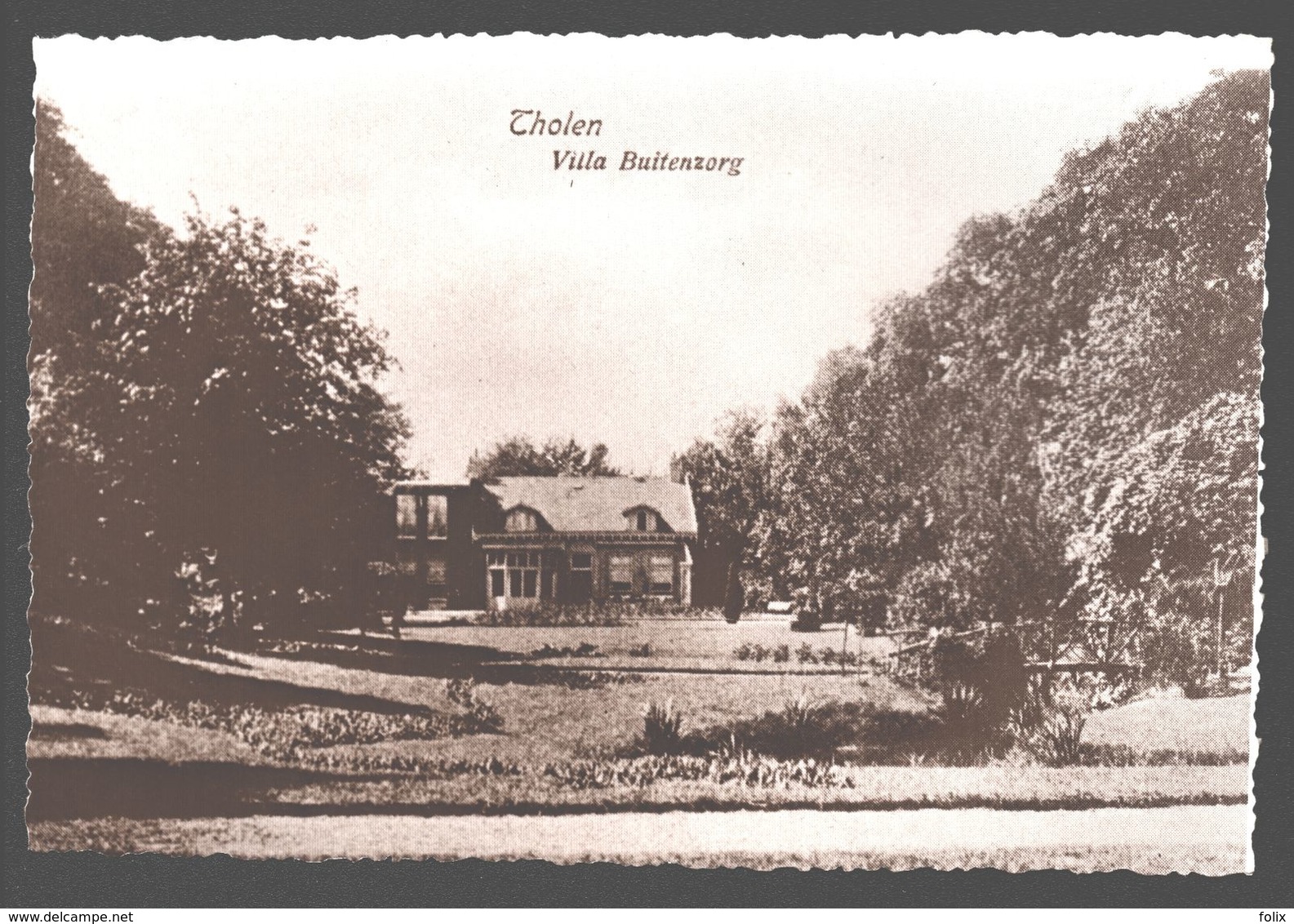 Tholen - Villa Buitenzorg - Echte Foto - Reproductie Oude Postkaart - Tholen