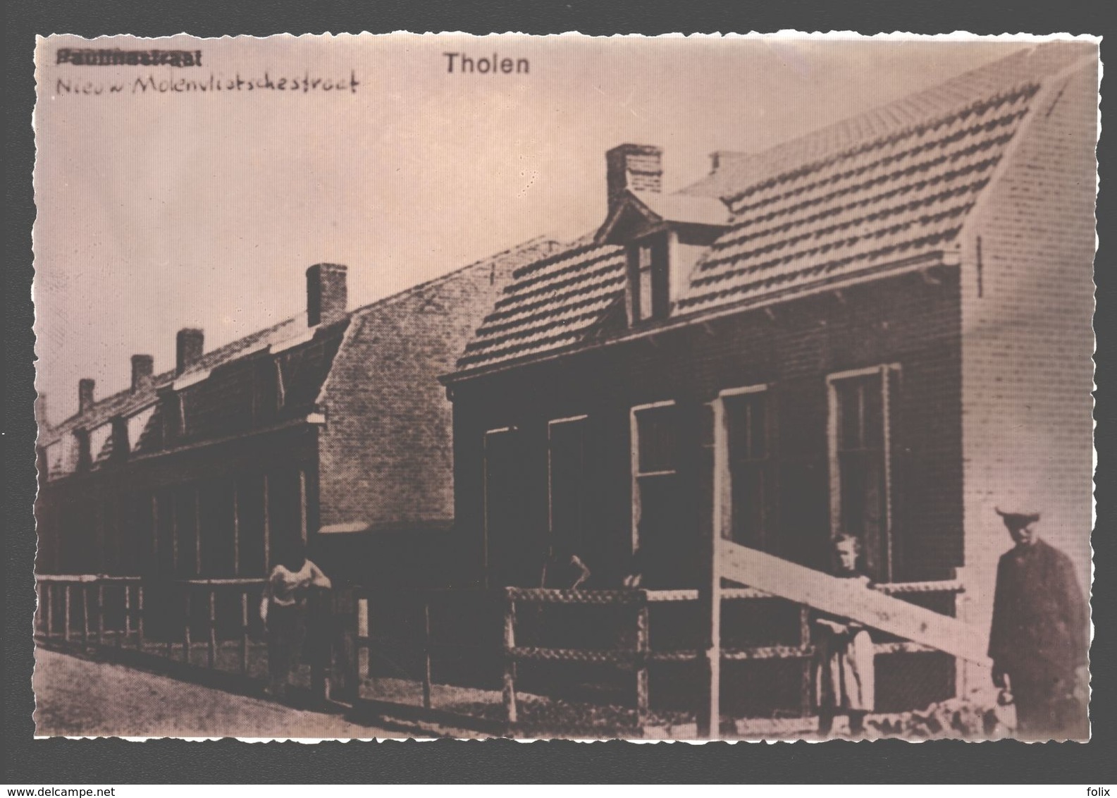 Tholen - Nieuw Molenvlietschestraat - Echte Foto - Reproductie Oude Postkaart - Geanimeerd - Tholen