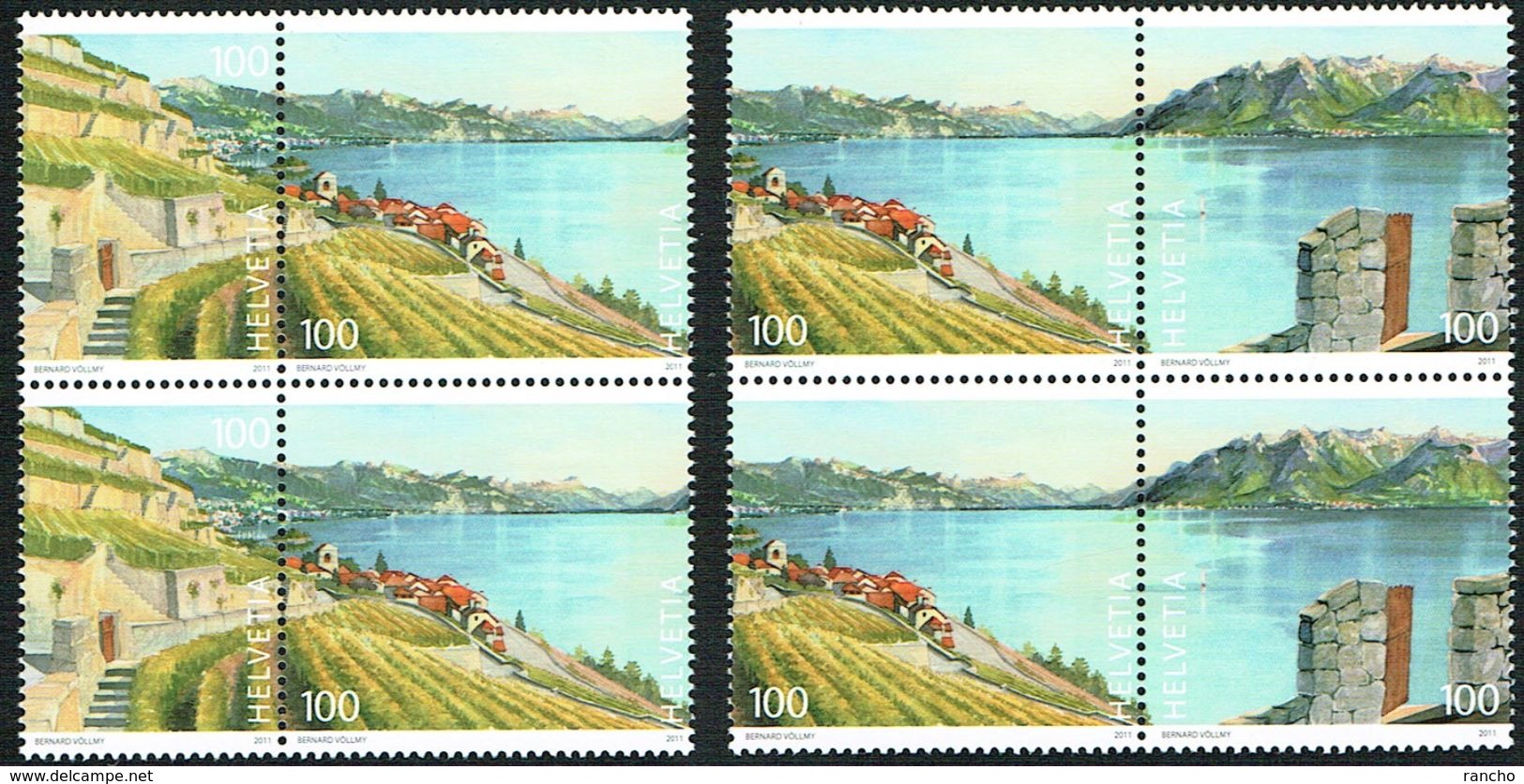 **LA SERIE BLOCS DE 4 NEUFS 2011 C/DES TIMBRES SUISSES Nr:1397I/1398I. Y&TELLIER Nr:2136/2138. MICHEL Nr:2221/2223.** - Se-Tenant