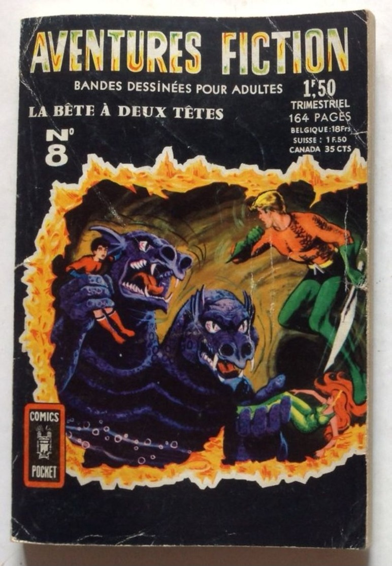 No PAYPAL !! : AVENTURES FICTION 8 Bête à Deux Têtes ,Dernière Déesse ,Les Robots ,BD Petit Format Éo Artima Arédit 1968 - Aventures Fiction