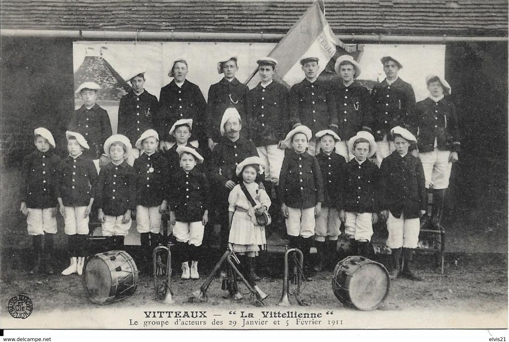 VITTEAUX La Vittellienne.Le Groupe D' Acteurs Des 29 Janvier Et 5 Février 1911 - Autres & Non Classés