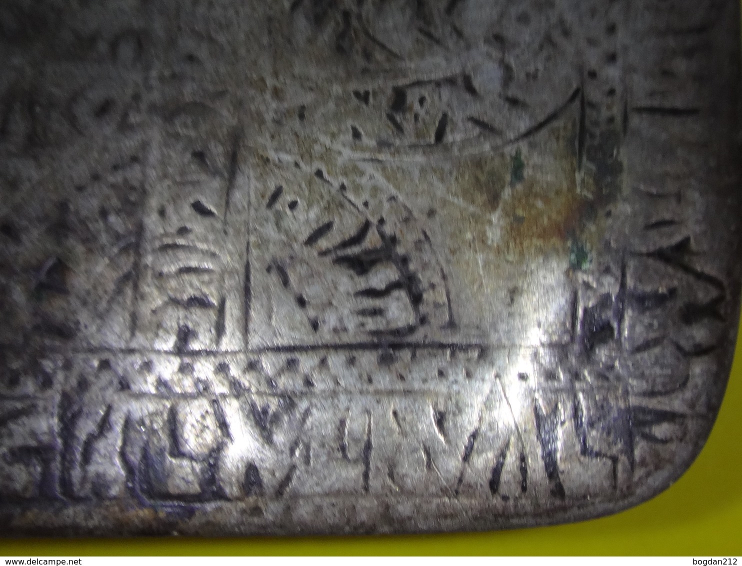 XVII / XVIII Age - JEWISH MENORA AMULET, JUDAICA, 4,5X6cm. Silver 14,72 Gram