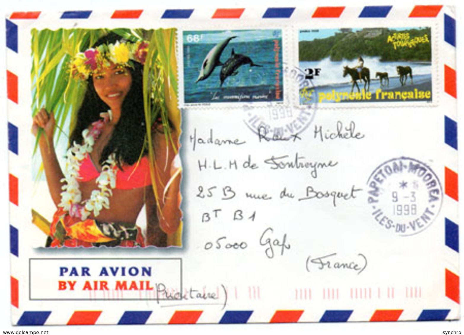 Enveloppe Par Avion - Lettres & Documents