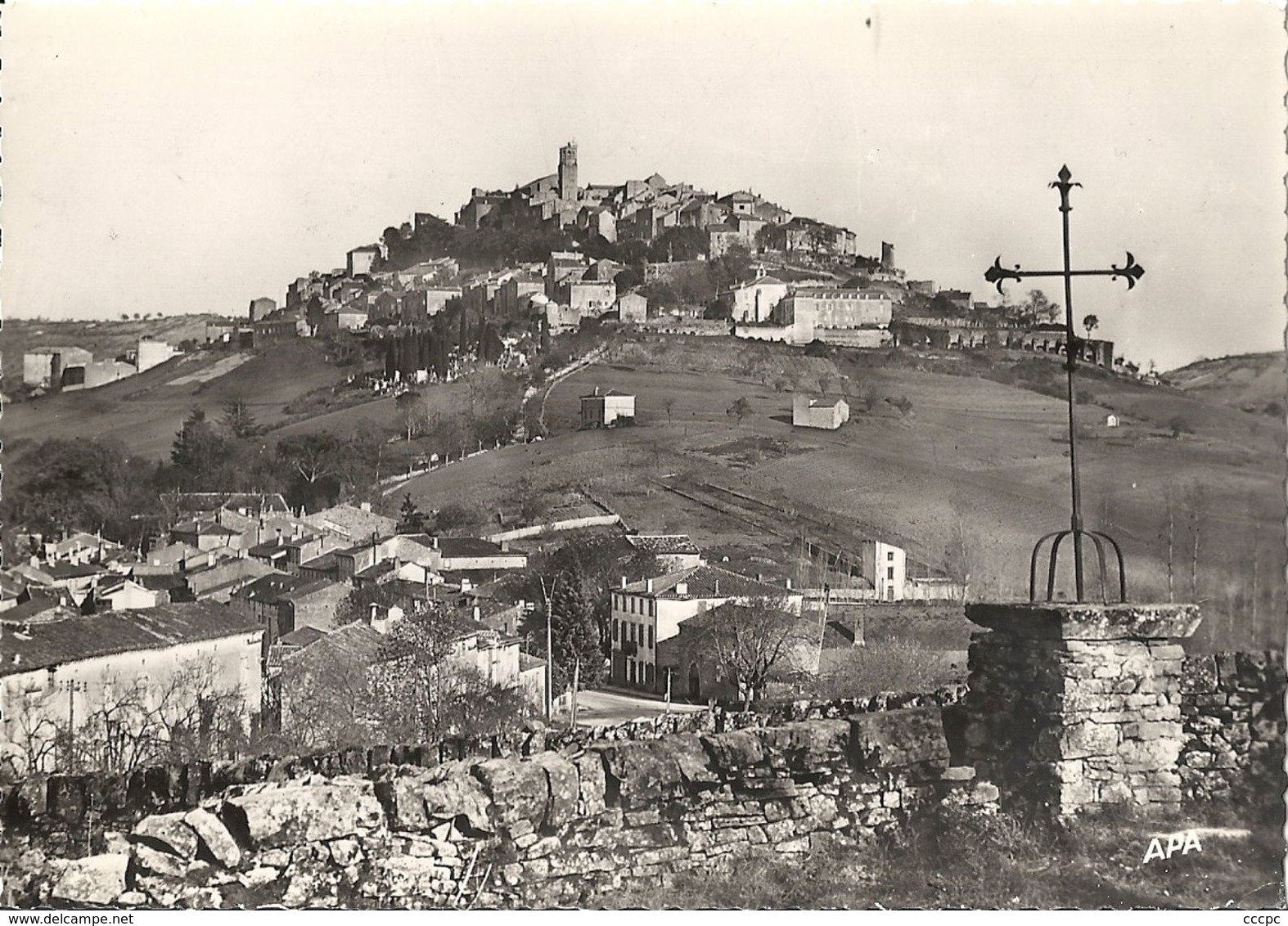 CPSM Cordes Vue Générale Côté Ouest - Cordes