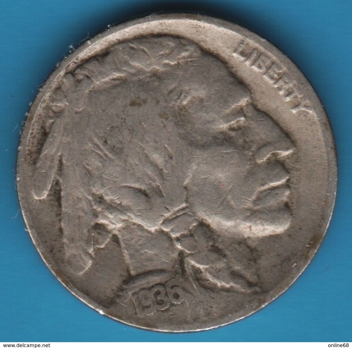 USA 5 CENTS 1936 Buffalo Nickel KM# 134 - 1913-1938: Buffalo