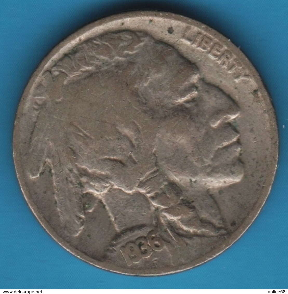 USA 5 CENTS 1936 Buffalo Nickel KM# 134 - 1913-1938: Buffalo