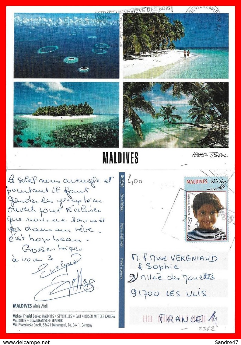 CPSM/gf  MALDIVES.  Male Atoll. Multivues...B588 - Maldives