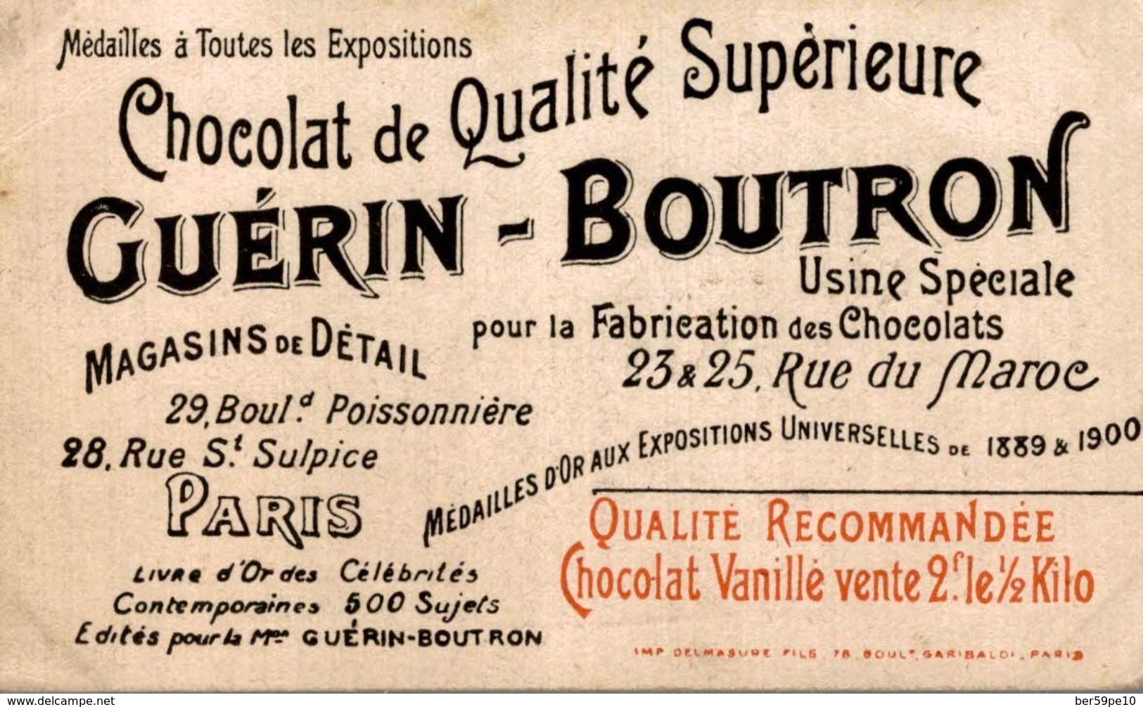 CHROMO CHOCOLAT GUERIN-BOUTRON  13 LE KONPRINZ D'ALLEMAGNE - Guérin-Boutron