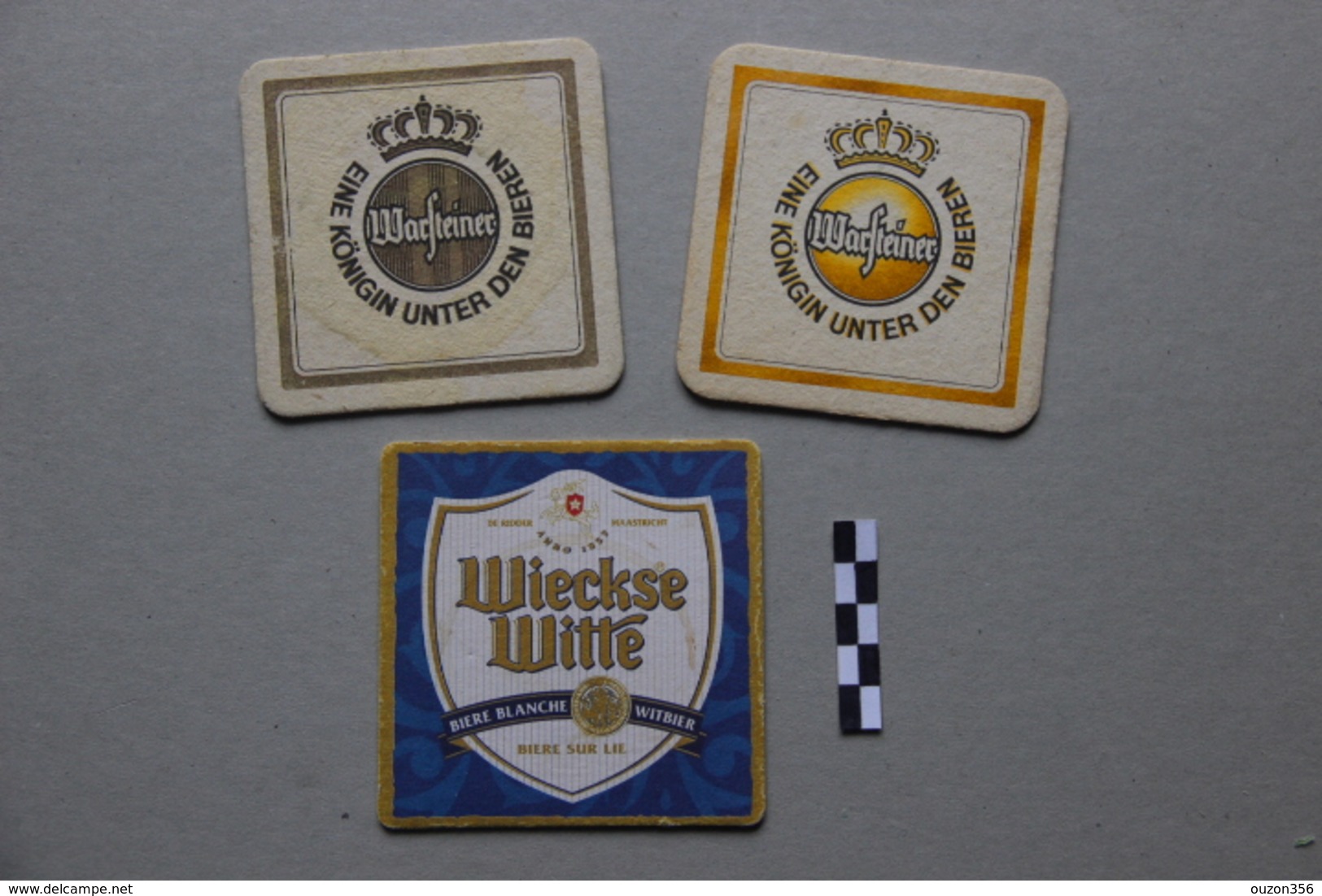 Lot De 3 Sous-bocks : 2 Warsteiner, 1 Wieckse Witte - Beer Mats