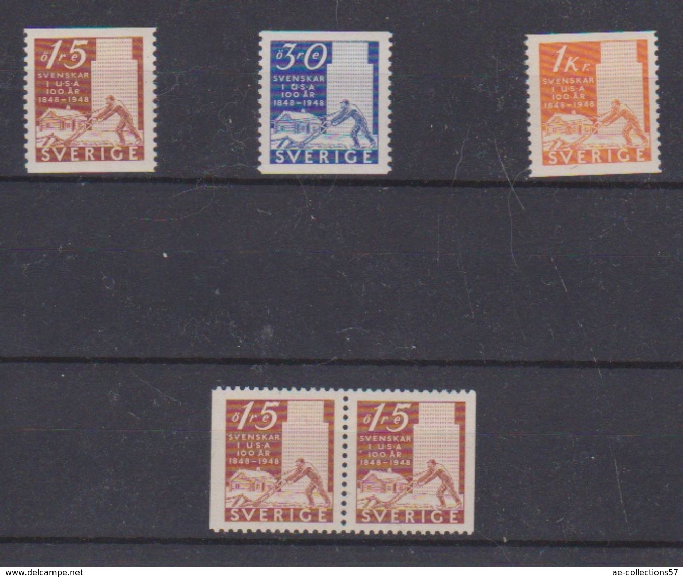 Suède  / N 341 - 342 - 343 Et 341 B / NEUFS ** - Unused Stamps