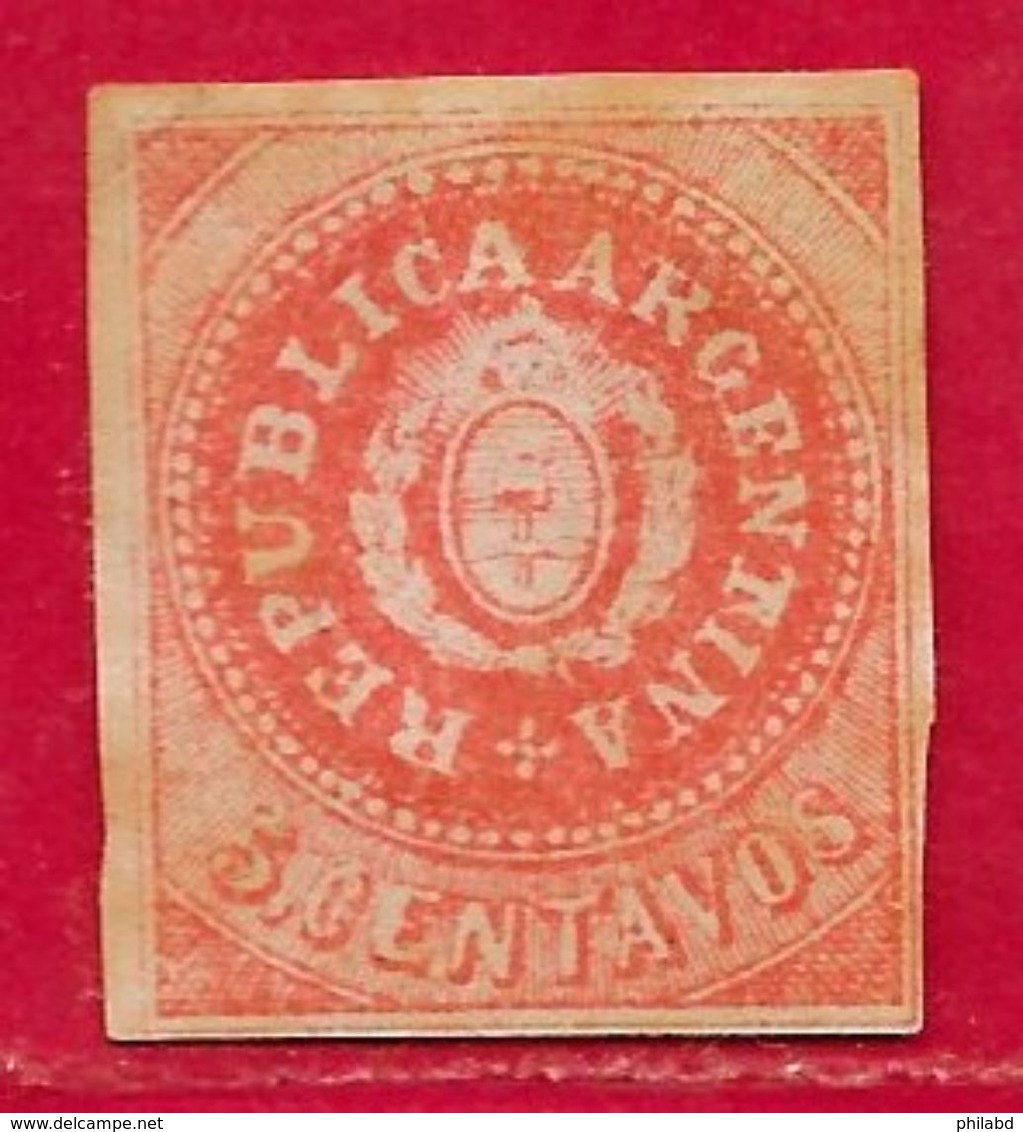Argentine N°5 5c Rose (faux / Forgery / Falso) 1862-64 (*) - Neufs