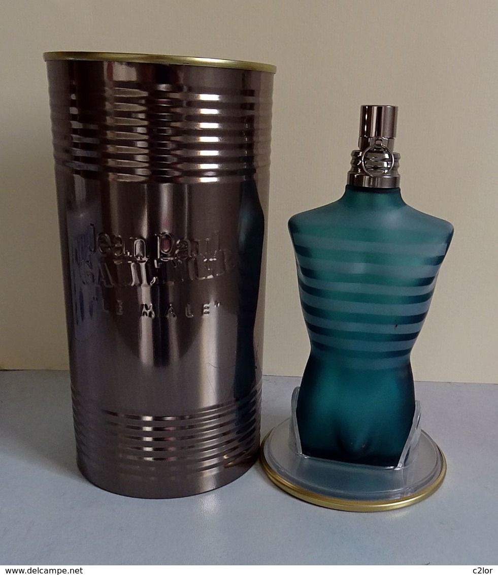 Flacon "Le Mâle" De JEAN-PAUL GAULTIER Dans Sa Boîte  Métal 125 Ml VIDE Pour Collection - Flacons (vides)