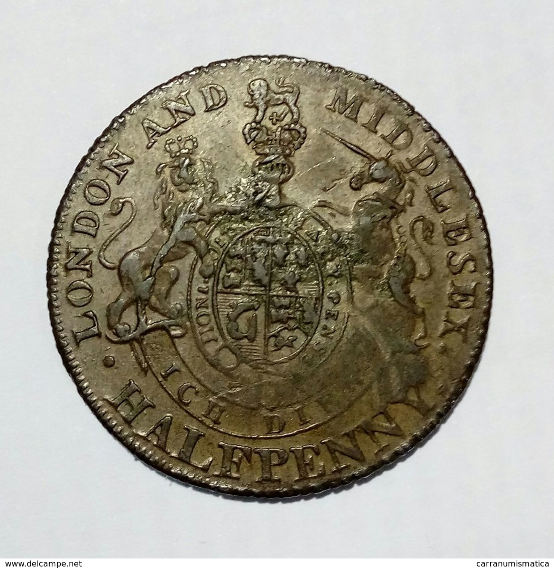 MIDDLESEX - HALF Penny Token ( George Prince Of WALES ) / Copper - Monedas/ De Necesidad