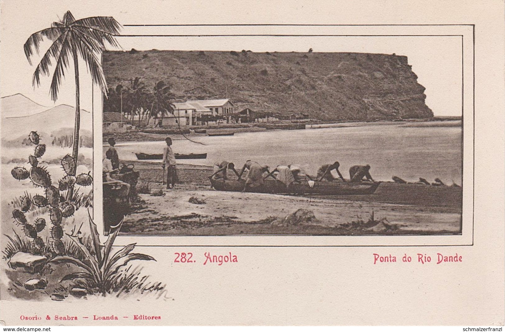 Litho CPA AK Ponta Do Rio Dande Barra Barro A Mabubas Caxito Panguila Luanda Loanda Angola Afrique Afrika Africa - Angola