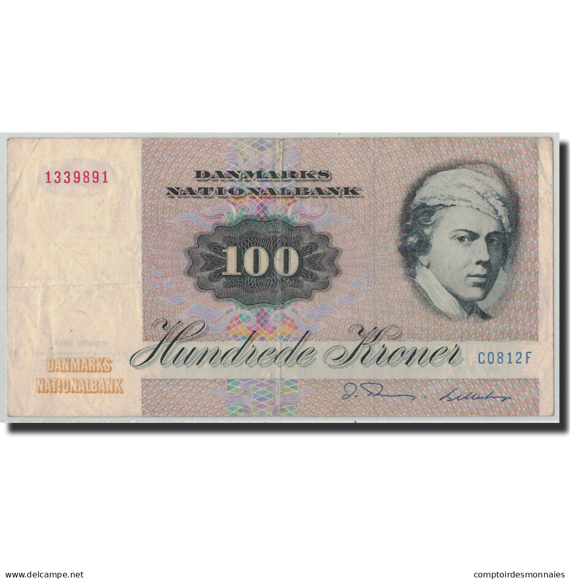 Billet, Danemark, 100 Kroner, 1981, KM:51h, TB - Danemark