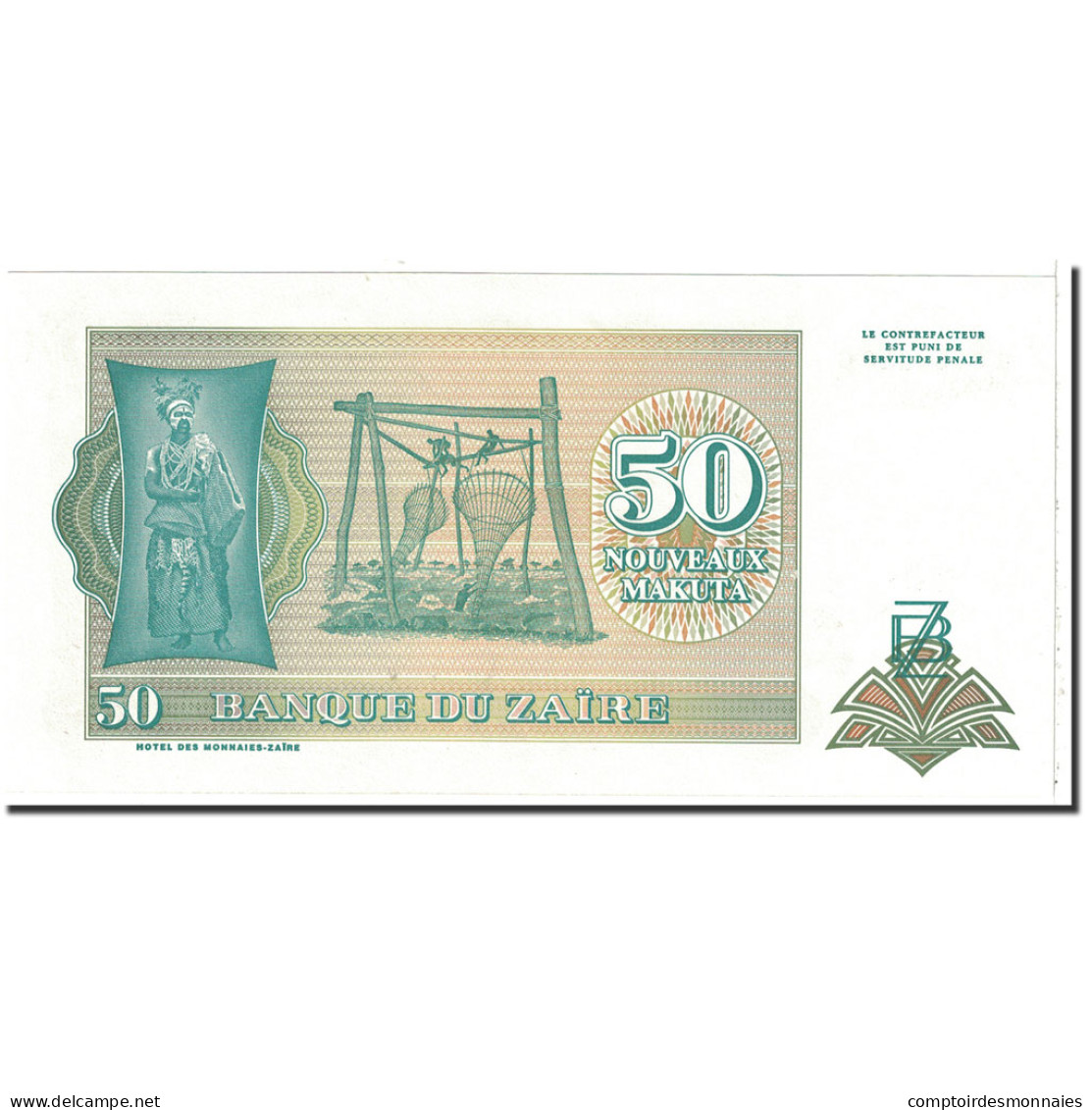 Billet, Zaïre, 50 Nouveaux Makuta, 1993, 1993-06-24, KM:51, SPL+ - Zaire