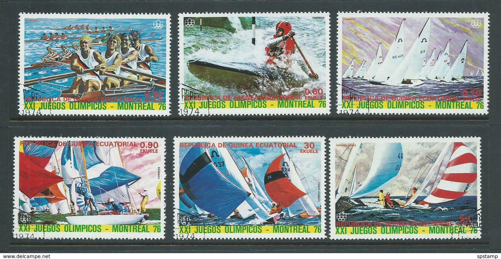 Equatorial Guinea 1974 Montreal Olympic Games Yacht Racing Part Set 6 FU - Sommer 1976: Montreal