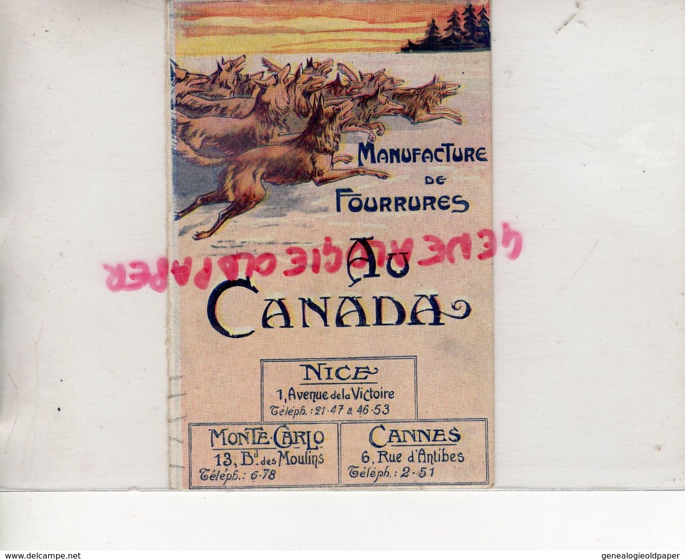 06- NICE- CANNES- MONTE CARLO- PROGRAMME DES FETES SAISON 1924-1925- MANUFACTURE FOURRURES AU CANADA- FOURRURE - Programas