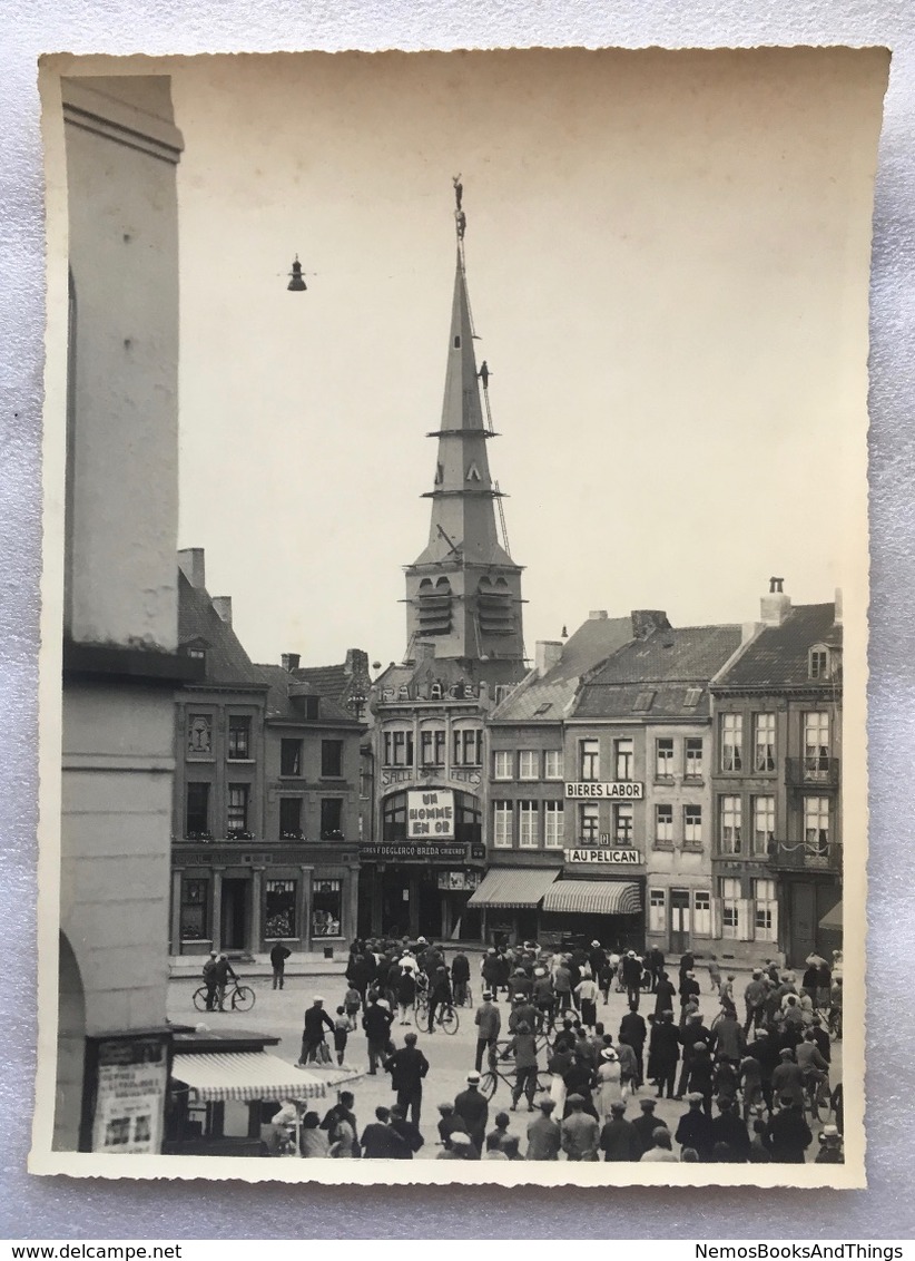 Foto Photo - ATH Aat - TRAVAUX COQ TOUR DE L'EGLISE - WERKEN HAAN KERKTOREN - SAINT-MARTIN - GRAND PLACE - 1934 - 23x17 - Ath