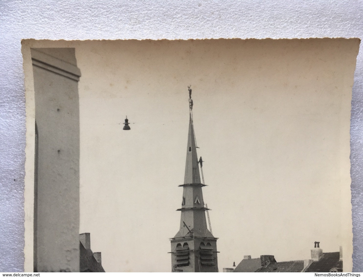 Foto Photo - ATH Aat - TRAVAUX COQ TOUR DE L'EGLISE - WERKEN HAAN KERKTOREN - SAINT-MARTIN - GRAND PLACE - 1934 - 23x17 - Ath