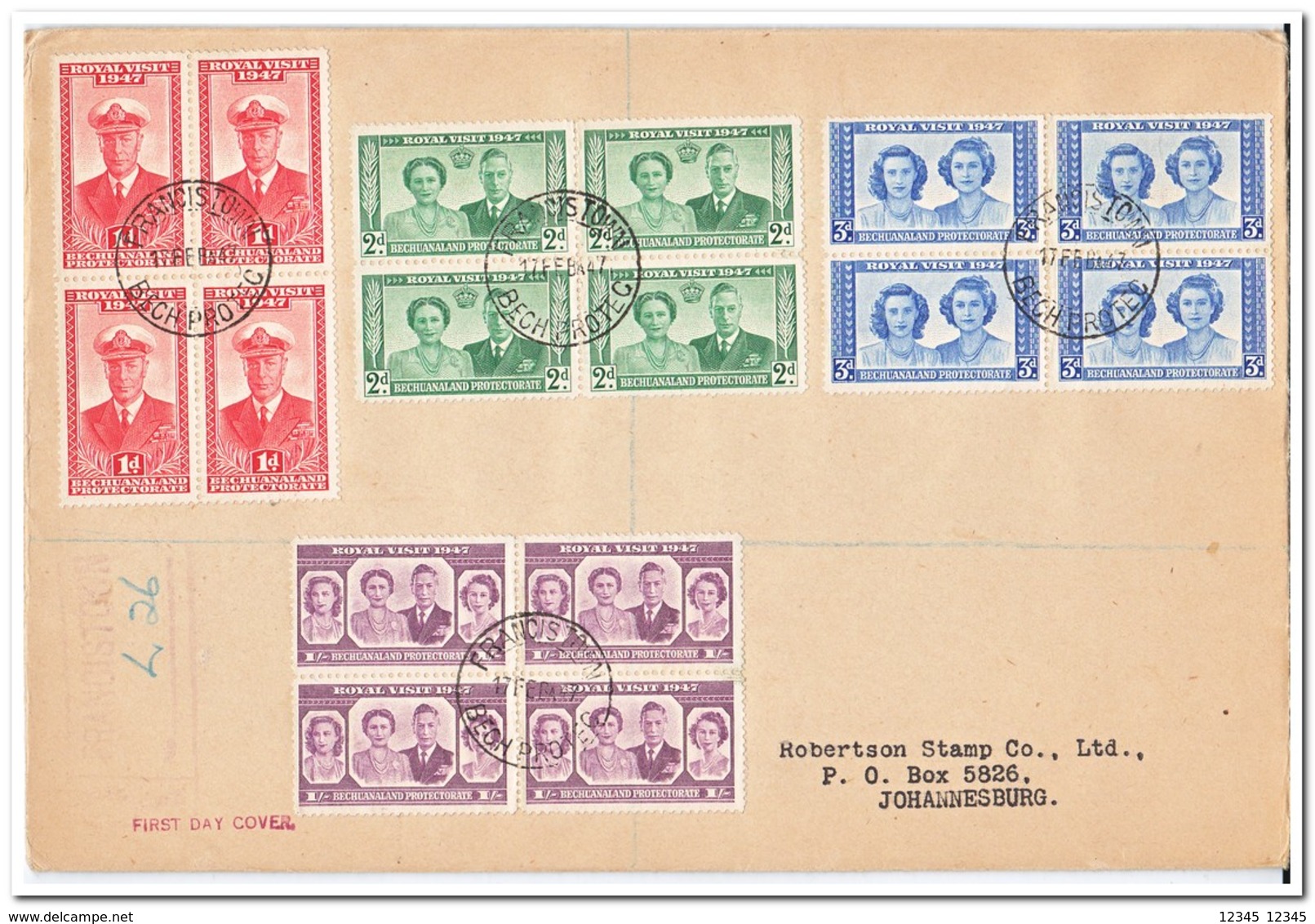 Bechuanaland 1947, FDC - Africa (Varia)