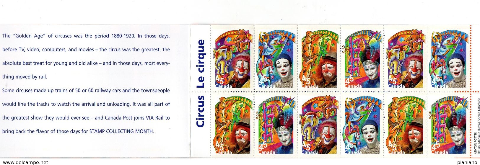 PIA - Can -1998 : Il Circo  -  Carnet - (Yv C 1611) - Nuovi