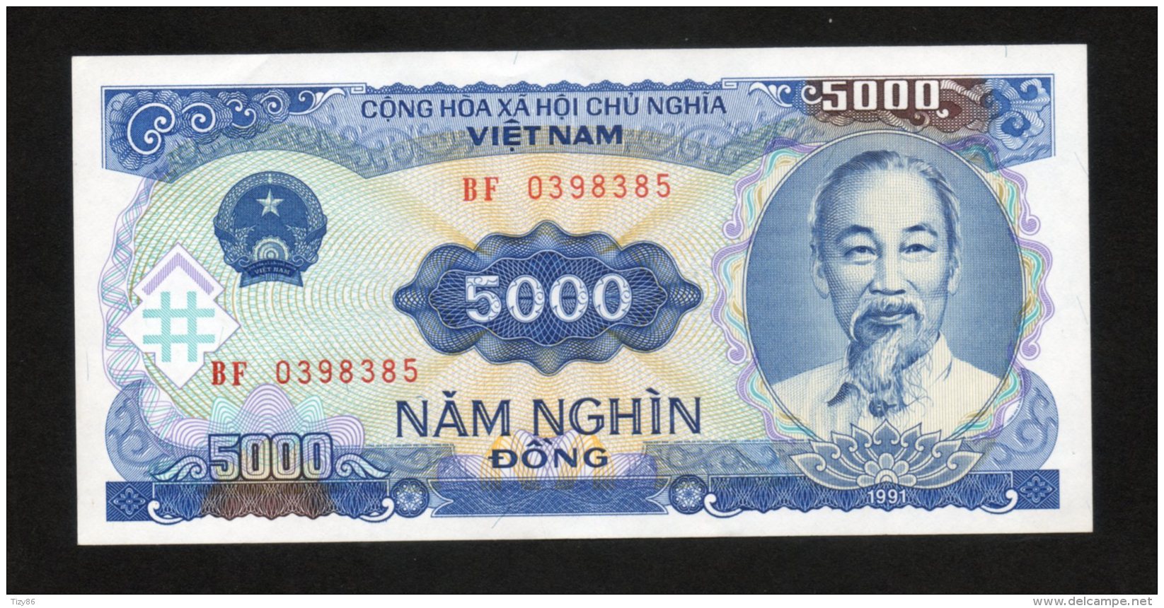 Banconota  Vietnam 5000 Nam Nghi 1991 - Vietnam